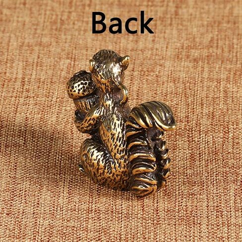2pcs Brass Squirrel Figurines 1.6x1.2x0.6in Small Incense Holder Brass Animals Decor Antique Bronze Statue Ornament Desk Decoration Keychains in Saudi Arabia