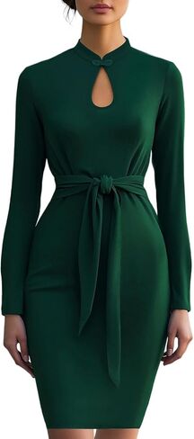 SperLucky Women's Elegant Bodycon Dresses Formal Office Sheath Dresses in Saudi Arabia