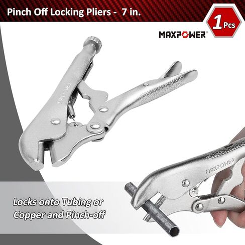 MAXPOWER Heavy Duty Locking C-Clamp Set 6-Inch, 9-Inch,11-Inch, 3-Piece Locking Pliers Nickel Plated C Pliers With Regular Tip and Swivel Pads in Saudi Arabia