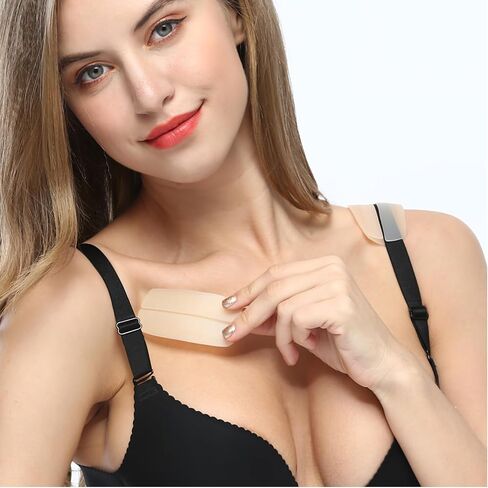 Gatuida 6pcs Bra Strap Pads Mini Soft Silicone Shoulder Pads, Invisible Non-Slip Bra Strap Cushions Holders for Women in Saudi Arabia