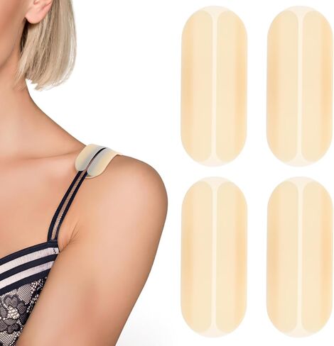 Gatuida 6pcs Bra Strap Pads Mini Soft Silicone Shoulder Pads, Invisible Non-Slip Bra Strap Cushions Holders for Women in Saudi Arabia