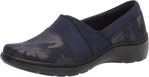 حذاء نسائي من Clarks Cora Heather Loafer مصنوع من نسيج كومبي أسود in Saudi Arabia