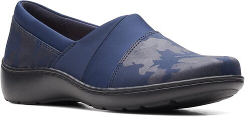 حذاء نسائي من Clarks Cora Heather Loafer مصنوع من نسيج كومبي أسود in Saudi Arabia