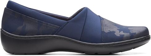حذاء نسائي من Clarks Cora Heather Loafer مصنوع من نسيج كومبي أسود in Saudi Arabia