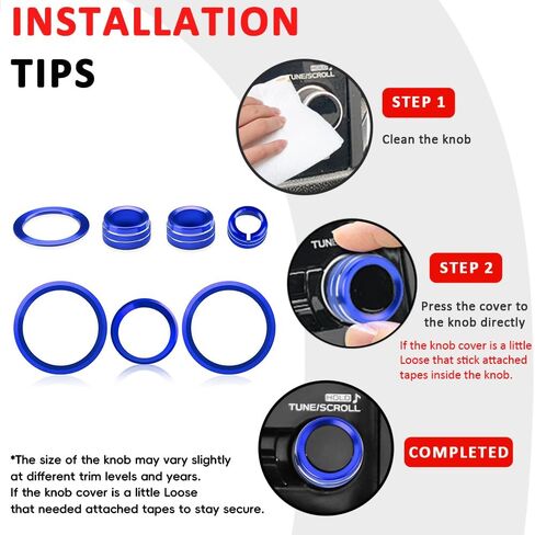 غطاء مقبض راديو Auovo لإكسسوارات Subaru Crosstrek 2018-2023 / Impreza 2017-2023 / Forester 2019-2024 AC مقبض AC Ring Air Conference Switch Switch Trim 7pcs (Sun Orange ، B) in Saudi Arabia