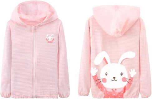 Toddler Sun UV Protection Cartoon Hoodie Kids Sunscreen Lightweight Jacket Outwear For Summer in Saudi Arabia