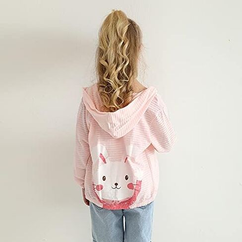 Toddler Sun UV Protection Cartoon Hoodie Kids Sunscreen Lightweight Jacket Outwear For Summer in Saudi Arabia