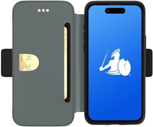 DefenderShield EMF Protection & 5G Anti Radiation iPhone 14 SlimFlip Case - RFID Blocking EMF Shield Slim Wallet Case Black in Saudi Arabia