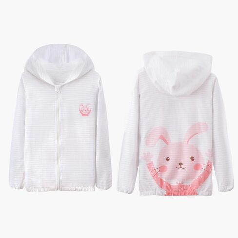 Toddler Sun UV Protection Cartoon Hoodie Kids Sunscreen Lightweight Jacket Outwear For Summer in Saudi Arabia