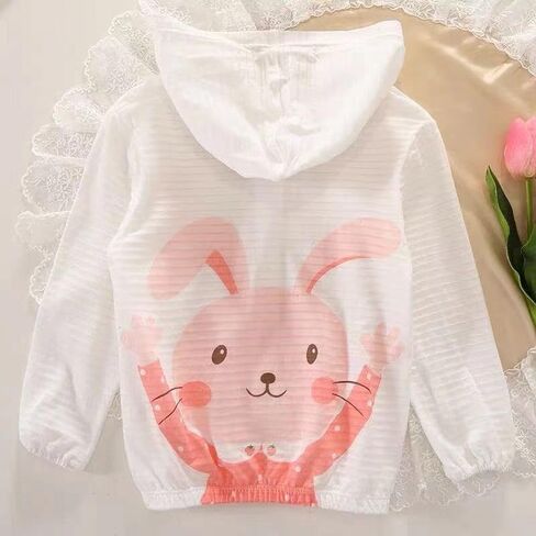 Toddler Sun UV Protection Cartoon Hoodie Kids Sunscreen Lightweight Jacket Outwear For Summer in Saudi Arabia