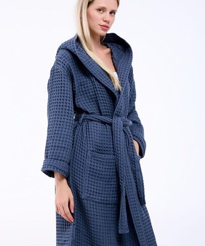 100% Turkish Cotton Waffle Bathrobe for Women in Saudi Arabia