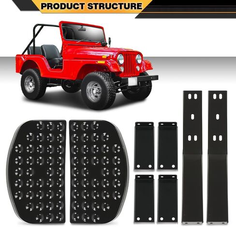 مجموعة الخطوة الجانبية إنتاج جديد متوافق مع Willys CJ2A CJ3A CJ3B M38 CJ5 Jeeps in Kuwait