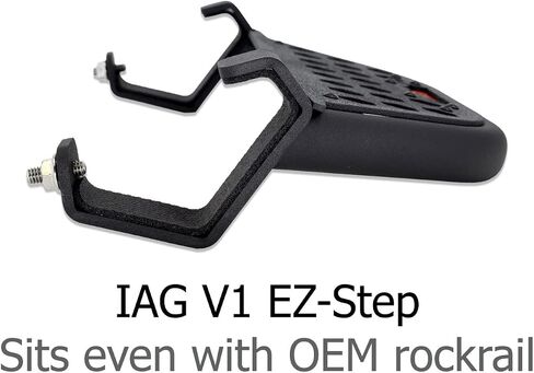 IAG V1 EZ-Step for Ford Bronco 2021+ with rockrails (4 Door, Orange Logo Plate, 2 Pair) (Does not fit Raptor or Sport) in Saudi Arabia