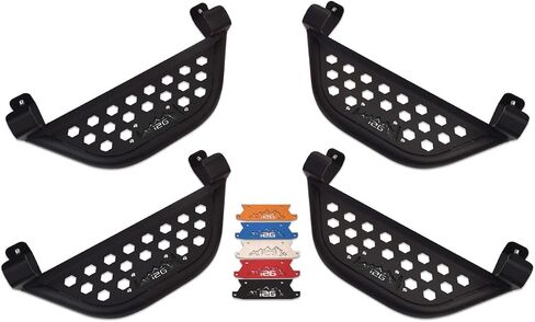 IAG V1 EZ-Step for Ford Bronco 2021+ with rockrails (4 Door, Orange Logo Plate, 2 Pair) (Does not fit Raptor or Sport) in Saudi Arabia