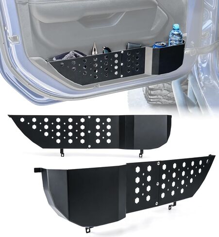 تخزين جيب الباب الأمامي المعدني متوافق مع Jeep Wrangler JL JLU 4XE 2018-2025 Gladiator JT 2020-2025 ، إكسسوارات تخزين جيوب الأبواب الجانبية-2pcs in Kuwait