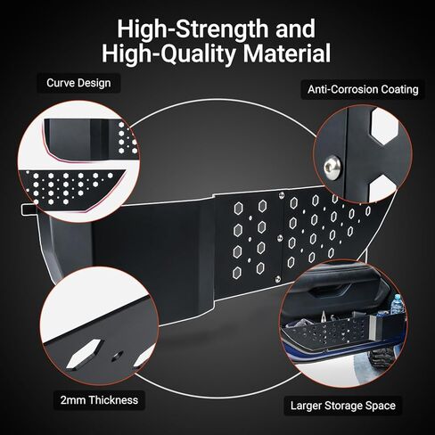 تخزين جيب الباب الأمامي المعدني متوافق مع Jeep Wrangler JL JLU 4XE 2018-2025 Gladiator JT 2020-2025 ، إكسسوارات تخزين جيوب الأبواب الجانبية-2pcs in Kuwait