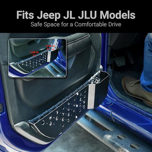 تخزين جيب الباب الأمامي المعدني متوافق مع Jeep Wrangler JL JLU 4XE 2018-2025 Gladiator JT 2020-2025 ، إكسسوارات تخزين جيوب الأبواب الجانبية-2pcs in Kuwait