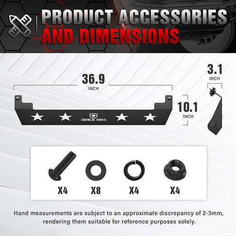 for Ford Bronco Front Skid Plate Carbon Steel Bumper Cover Compatible with 2021 2022 2023 2024 Ford Bronco 2/4 Doors, Lower Guard Engine Protection Protector (Not Fits Original Factory Bumpers) in Kuwait
