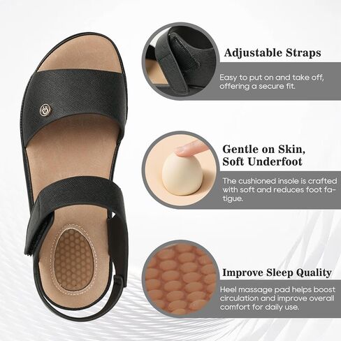 Women Massage Sandals Comfortable Walking Sandals with Adjustable Straps in Saudi Arabia