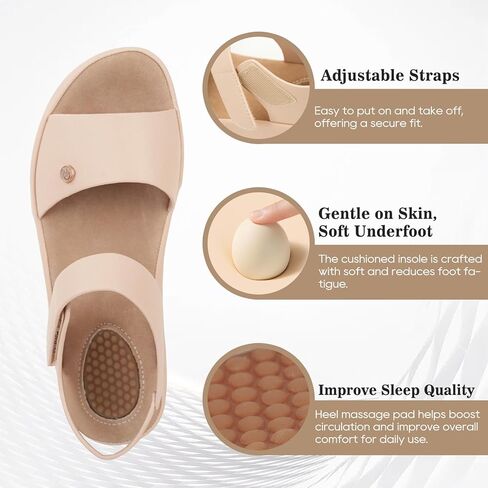 صندل تدليك نسائي مريح المشي مع الأشرطة القابلة للتعديل in Kuwait