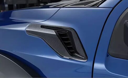 Car Accessories Compatible with Ford F150 F-150 Raptor 2024 2023 2022 2021 Fender Side Vent Cover Trim Exterior Fender Side Decoration Vent Sticker ABS 2PCS(Carbon Fiber Style) in Kuwait
