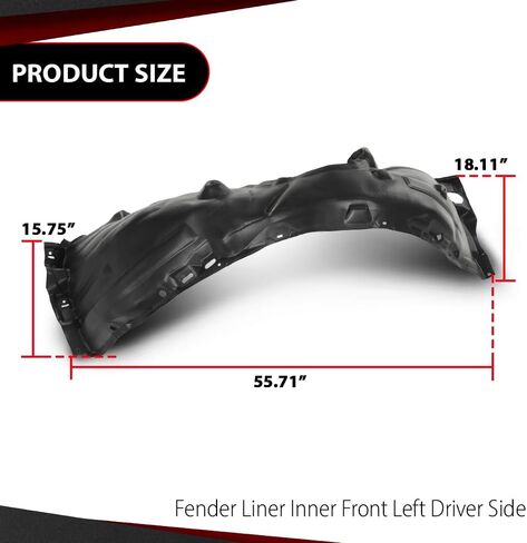 Front Right Fender Liner Inner Splash Shield متوافق مع Toyota Camry 2018-2020 5387506280 in Kuwait