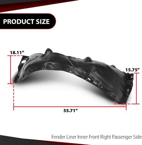 Front Right Fender Liner Inner Splash Shield متوافق مع Toyota Camry 2018-2020 5387506280 in Kuwait