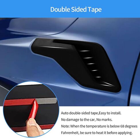 إكسسوارات السيارات متوافقة مع Ford F150 F-150 Raptor 2024 2023 2022 2021 Fender Side Vent Cover Trim Fender Fender Side Decoration ABS 2PC (نمط ألياف الكربون) in Kuwait