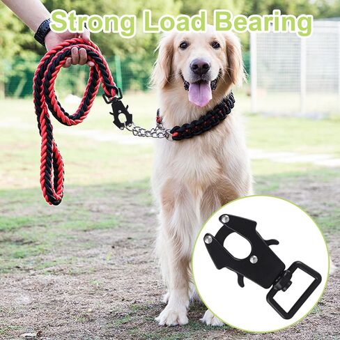 Frog Clip, 2PCS Space Aluminum Locking Dog Leash Buckle with Weight Capacity of 770lbs Heavy-Duty Quick Release Buckle Rust Resistant Dog Leash Clasp 360 Degree Swivel Clip (15mm Round Ring) in Saudi Arabia