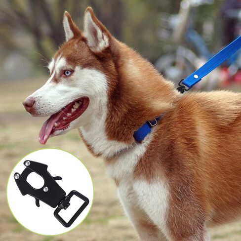 Frog Clip, 2PCS Space Aluminum Locking Dog Leash Buckle with Weight Capacity of 770lbs Heavy-Duty Quick Release Buckle Rust Resistant Dog Leash Clasp 360 Degree Swivel Clip (15mm Round Ring) in Saudi Arabia