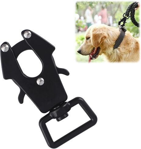 Frog Clip, 2PCS Space Aluminum Locking Dog Leash Buckle with Weight Capacity of 770lbs Heavy-Duty Quick Release Buckle Rust Resistant Dog Leash Clasp 360 Degree Swivel Clip (15mm Round Ring) in Saudi Arabia