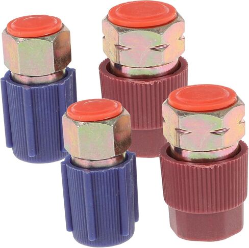 4pcs Quick Disconnect Adapter Set Automotive Charging Port Fittings for Conversion and Design Protective Caps Compatible High Low Random Color in Saudi Arabia