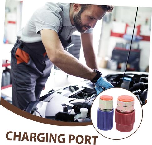 4pcs Quick Disconnect Adapter Set Automotive Charging Port Fittings for Conversion and Design Protective Caps Compatible High Low Random Color in Saudi Arabia