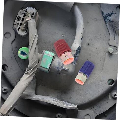 مجموعة محول السيارات إلى R134A تحويل Quick Adjupler شحن المنفذ لون عشوائي in Kuwait