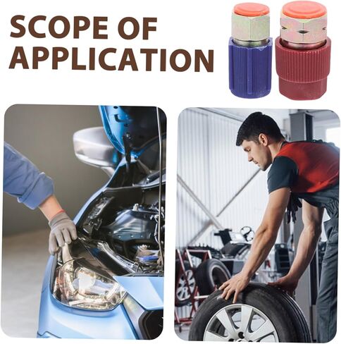 مجموعة محول السيارات إلى R134A تحويل Quick Adjupler شحن المنفذ لون عشوائي in Kuwait