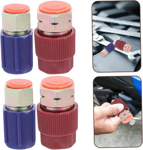 مجموعة محول السيارات إلى R134A تحويل Quick Adjupler شحن المنفذ لون عشوائي in Kuwait