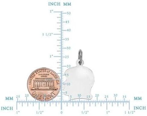 Jewelry Affairs 14K White Gold Head Silhouette Charm in Saudi Arabia