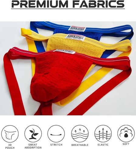 Breathable Mesh Jockstraps for Men, Cotton Pouch Athletic Supporters for Men in Saudi Arabia