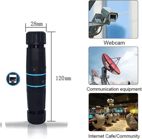 2 PCS Gigabit RJ45 Coupler, Ethernet Extender Connector in Line Coupler for Cat8/Cat7/Cat6/Cat5e/Cat5 Ethernet Cable Extender Adapter Female to Female (Black) in Saudi Arabia