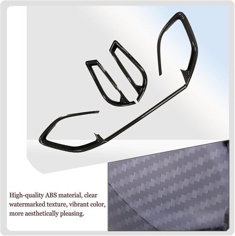 Dashboard AC Air Vent Outlet Trim ، 5pcs لـ Chevrolet Malibu 2016 2017 2018 2019 2020 2021 2022 2023 2024 - ABS Carbon Liber Grain Sport Trim Exclists Comple in Saudi Arabia