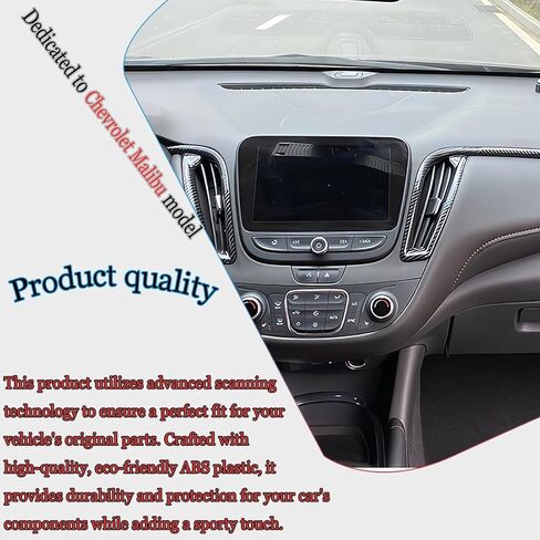 Dashboard AC Air Vent Outlet Trim ، 5pcs لـ Chevrolet Malibu 2016 2017 2018 2019 2020 2021 2022 2023 2024 - ABS Carbon Liber Grain Sport Trim Exclists Comple in Saudi Arabia