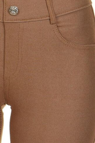 YELETE Women's Basic Solid Color Cotton Blend Capri Jeggings in Saudi Arabia