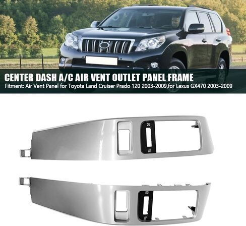 MADAT Air Vent Panel Fit for Toyota Land Cruiser Proda 120 Lexus GX470 2003-2009 Dash Center Air Conditioner Vent Outlet Trim Replace 55474-60040 2Pcs in Saudi Arabia