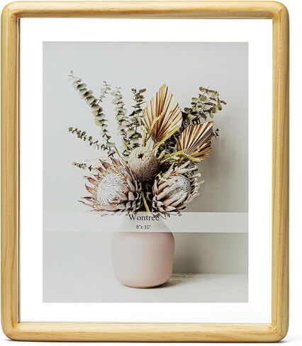 5x7 Floating Picture Frame Collage, Solid Pine Wood with Double Sided Real Glass, Fits Two 5x7 Photos or Use as One 8x12 Picture Frame, Wall Hanging or Tabletop Free-Standing Display, Nature in Saudi Arabia