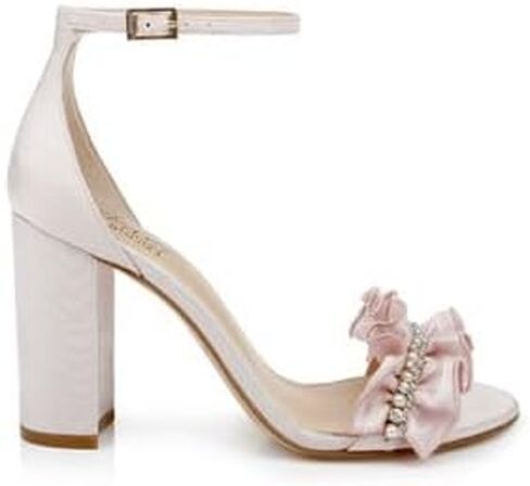 Jewel Badgley Mischka Deva Ruffle High Block Heel in Saudi Arabia