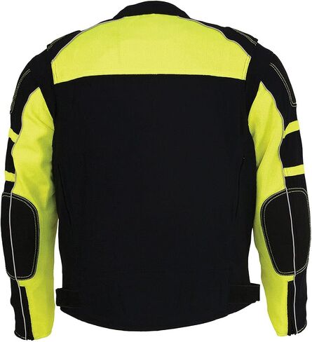 Milwaukee Leather MPM1793 Black Armored Mesh Motorcycle Jacket for Men - All Season Biker Jacket in Saudi Arabia
