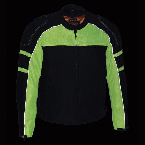 Milwaukee Leather MPM1793 Black Armored Mesh Motorcycle Jacket for Men - All Season Biker Jacket in Saudi Arabia