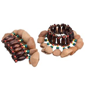 2 أجهزة كمبيوتر أساور حشرجة حشرجة حشرجة حشرجة ، الطبيعة سليمة صوتية صوت أفريقي صامد القشرة المعصم شاكر الرقص على الجرس in Kuwait