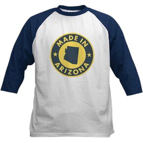 Cafepress مصنوعة في أريزونا للأطفال جيرسي جيرسي كوتون بيسبول جيرسي ، 3/4 قميص راجلان in Kuwait
