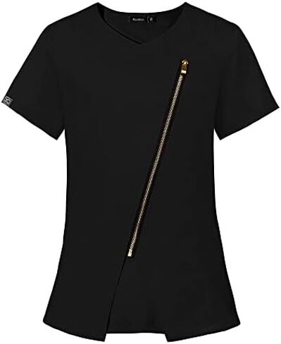 niaahinn Scrubs Top V-Neck with Zipper for Women Originals Women's Mecical Uniform Top in Saudi Arabia